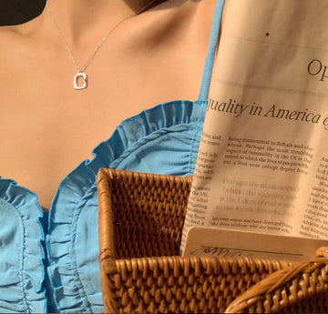 925 Silver Clyde Square Necklace